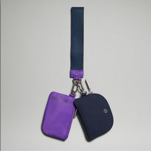 Lululemon Dual Pouch Wristlet (True Navy/Atomic Purple)